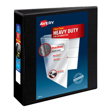 Avery Heavy-Duty View 3 Ring Binder, 3 Inch One Touch Slant Rings, 3.5